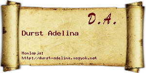 Durst Adelina névjegykártya